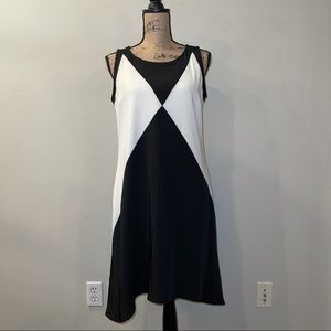 MSK Colorblock Asymmetrical Dress